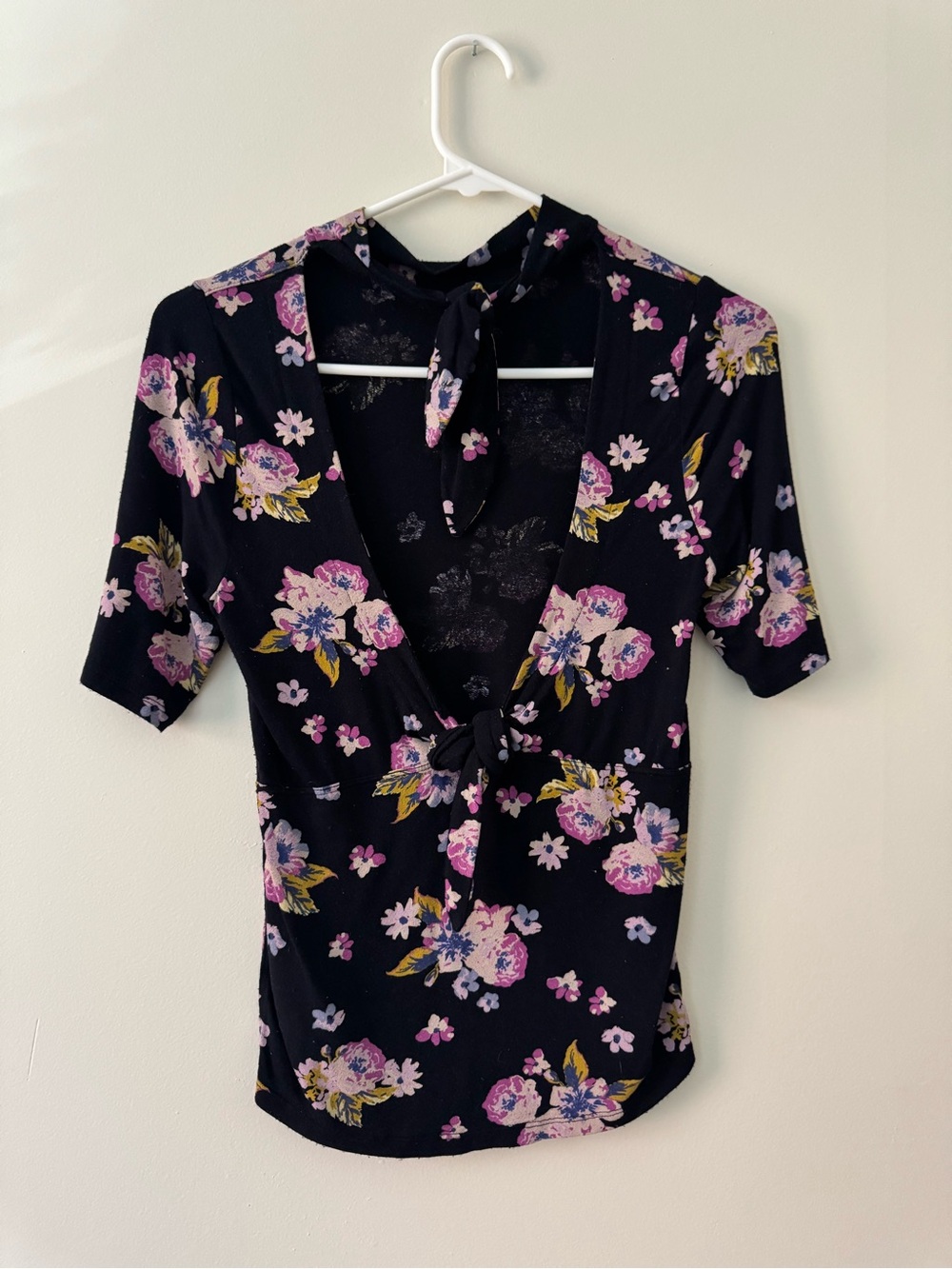 FREE PEOPLE Open Back Floral Blouse S - Picture 4 of 11